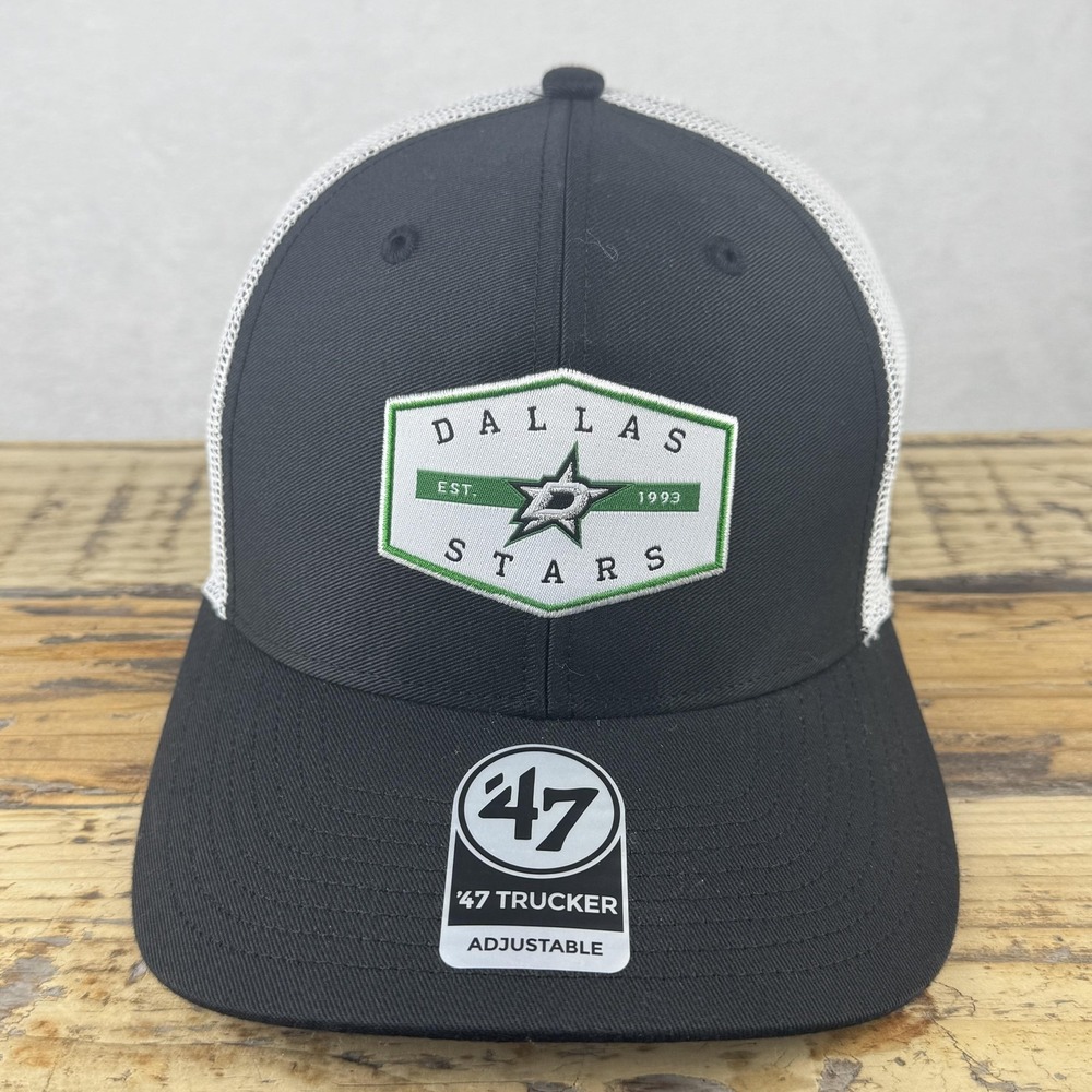 Dallas Stars Hat Cap Snap Back Mens One Size Black NHL Hockey Trucker '47‎